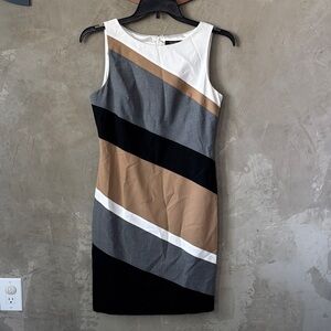 White House | Black Market Striped Sleeveless Dress